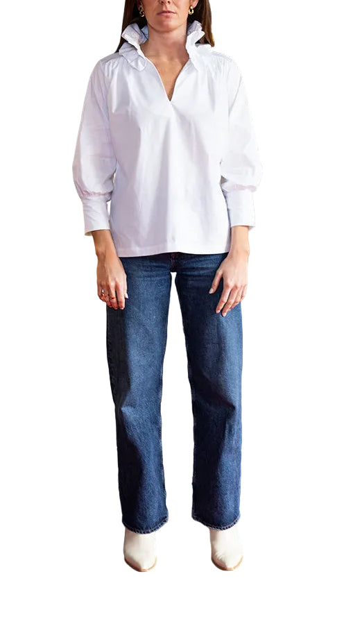 Harper Estate Top in Classic White by House of MBR