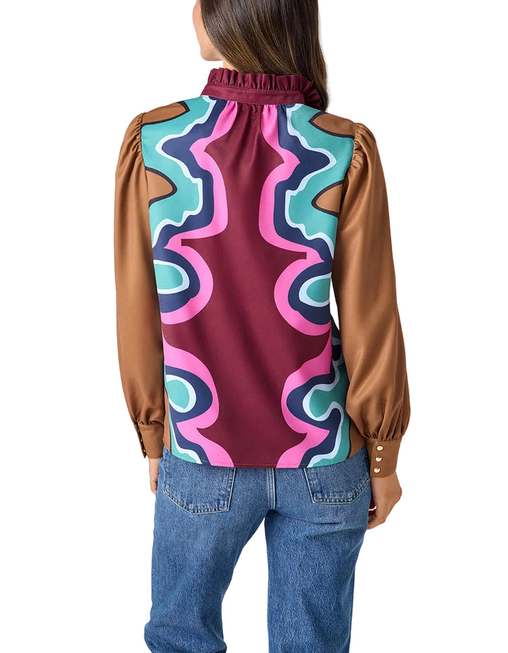 Lyla Blouse in Serpentine by Crosby