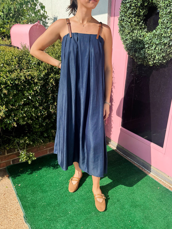 Ashton Denim Midi Dress