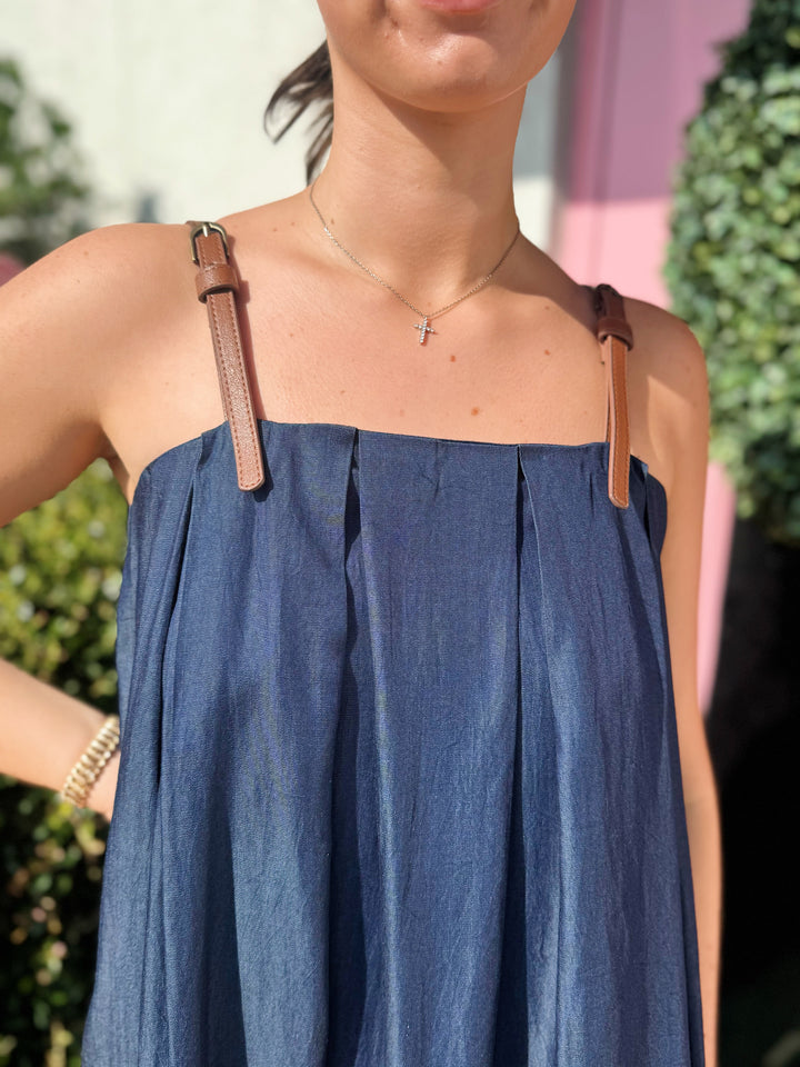 Ashton Denim Midi Dress