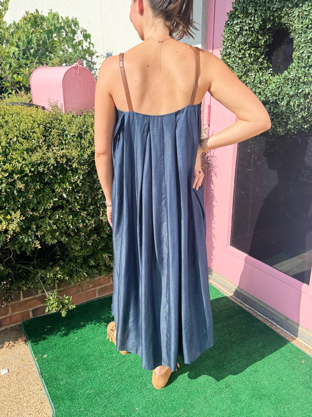 Ashton Denim Midi Dress