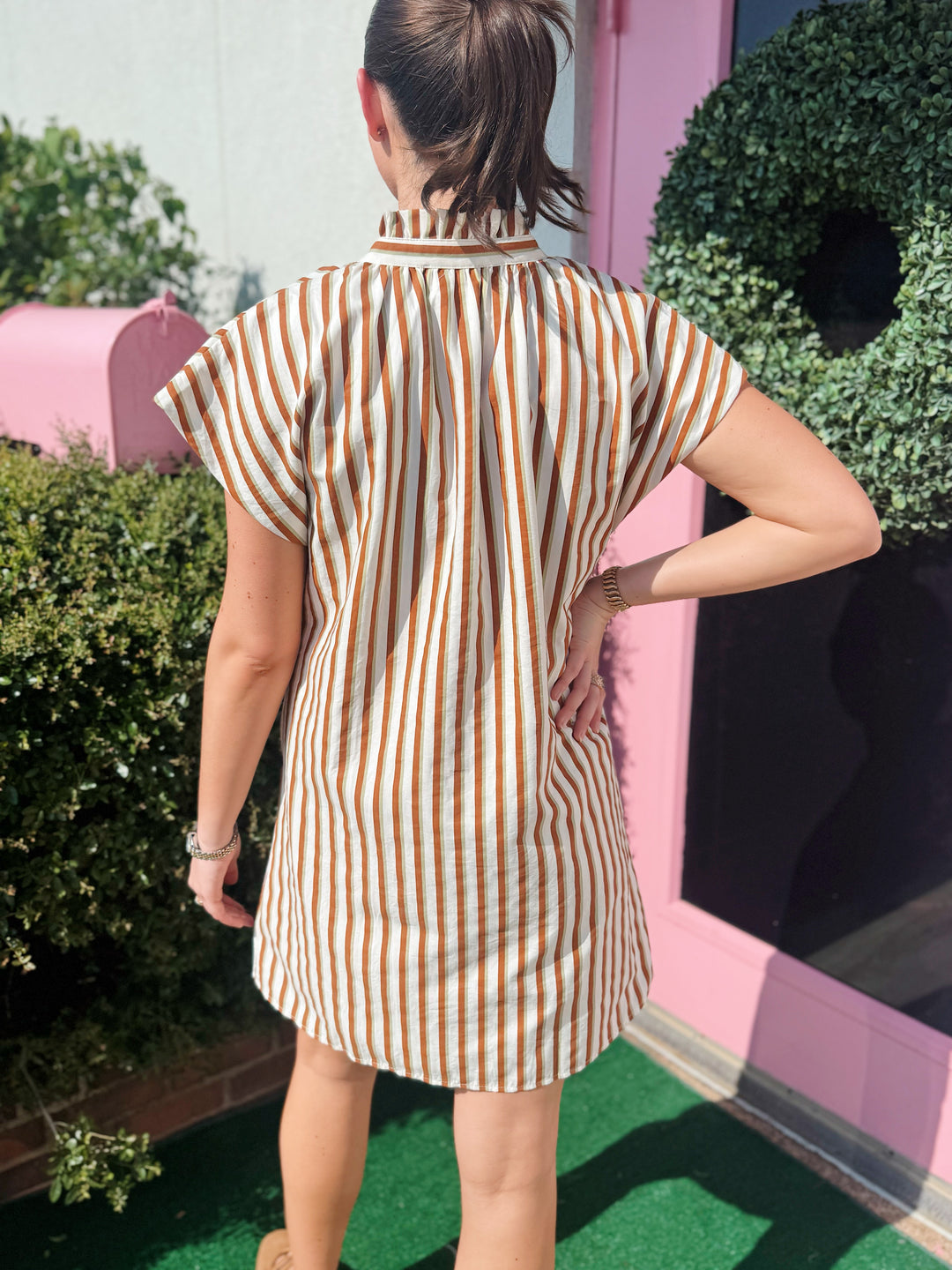 Camila Striped Button Up Dress