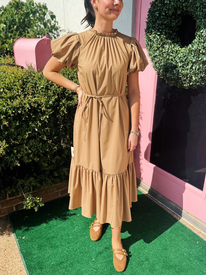 Skinny Belted Midi Dress