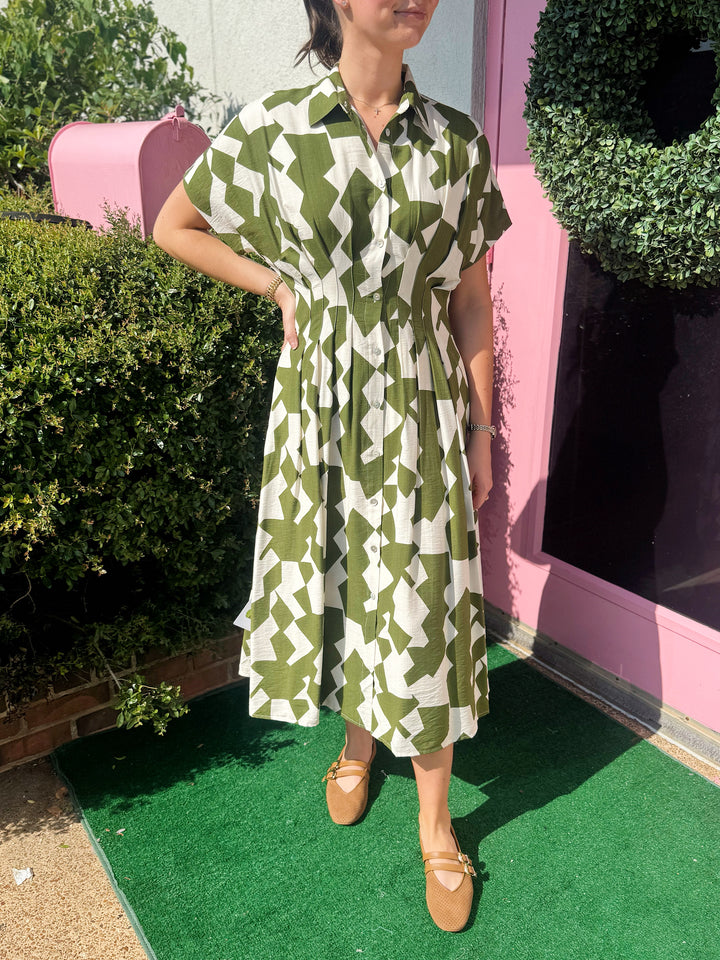 Margo Brown Striped Maxi Dress