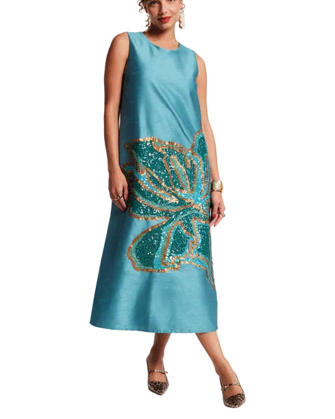 Alice Fringed Tulip Midi Dress by Frances Valentine