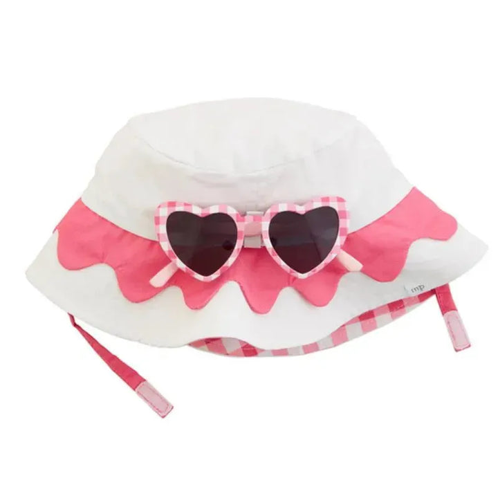 Scallop Hat and Sunglasses Set