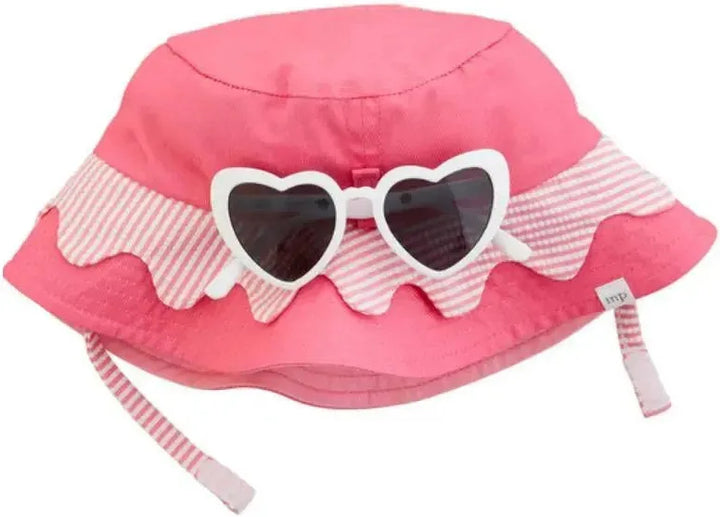 Scallop Hat and Sunglasses Set