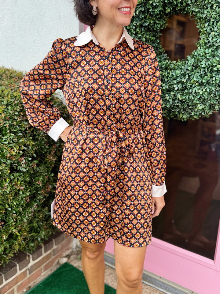 Marcie Dress in Black Multi
