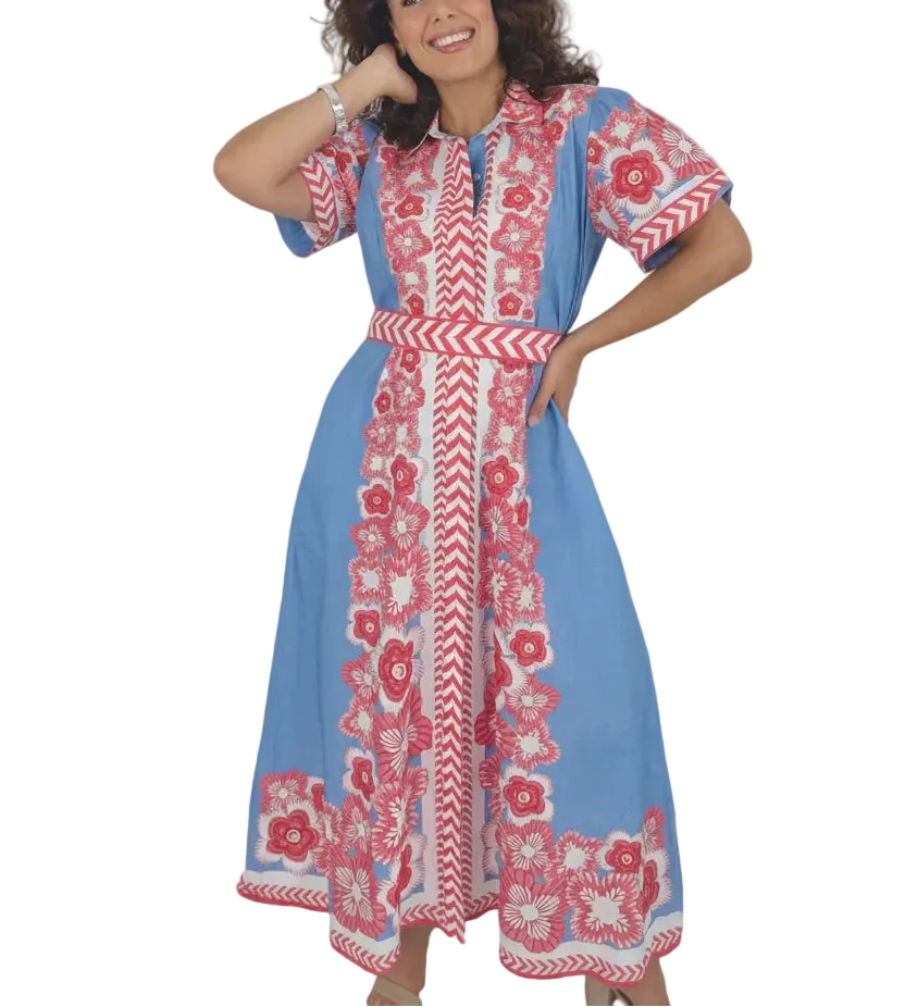 The Chelsea is a classic shirt dress with a flattering A-line silhouette. This polished dress takes you from lunch to dinner. Dress up with heels and statement jewelry. We love the princess seam that gives a perfect fit.

Buttons down the front, hidden placket
Comes with an optional sash
Pockets on the side seam