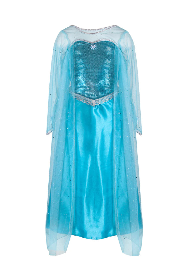 Ice Queen Children's Dress-Up Dress With Cape