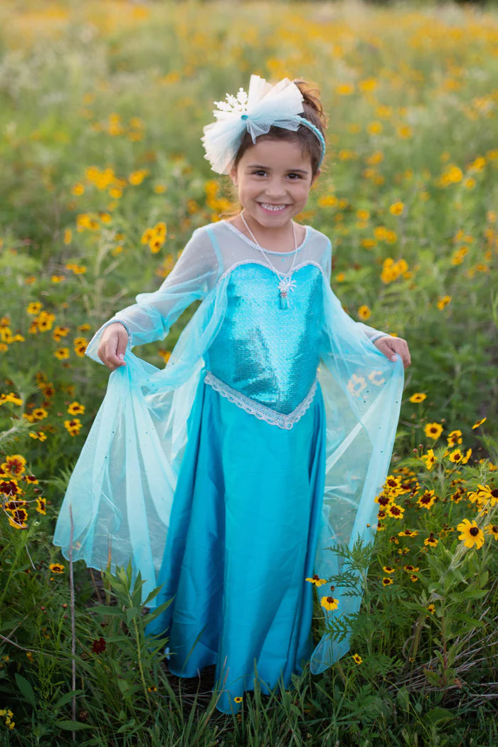 Ice Queen Children's Dress-Up Dress With Cape
