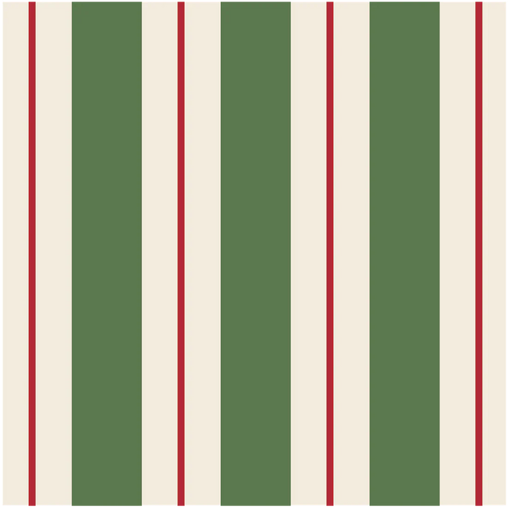 Green & Red Awning Stripe Napkins