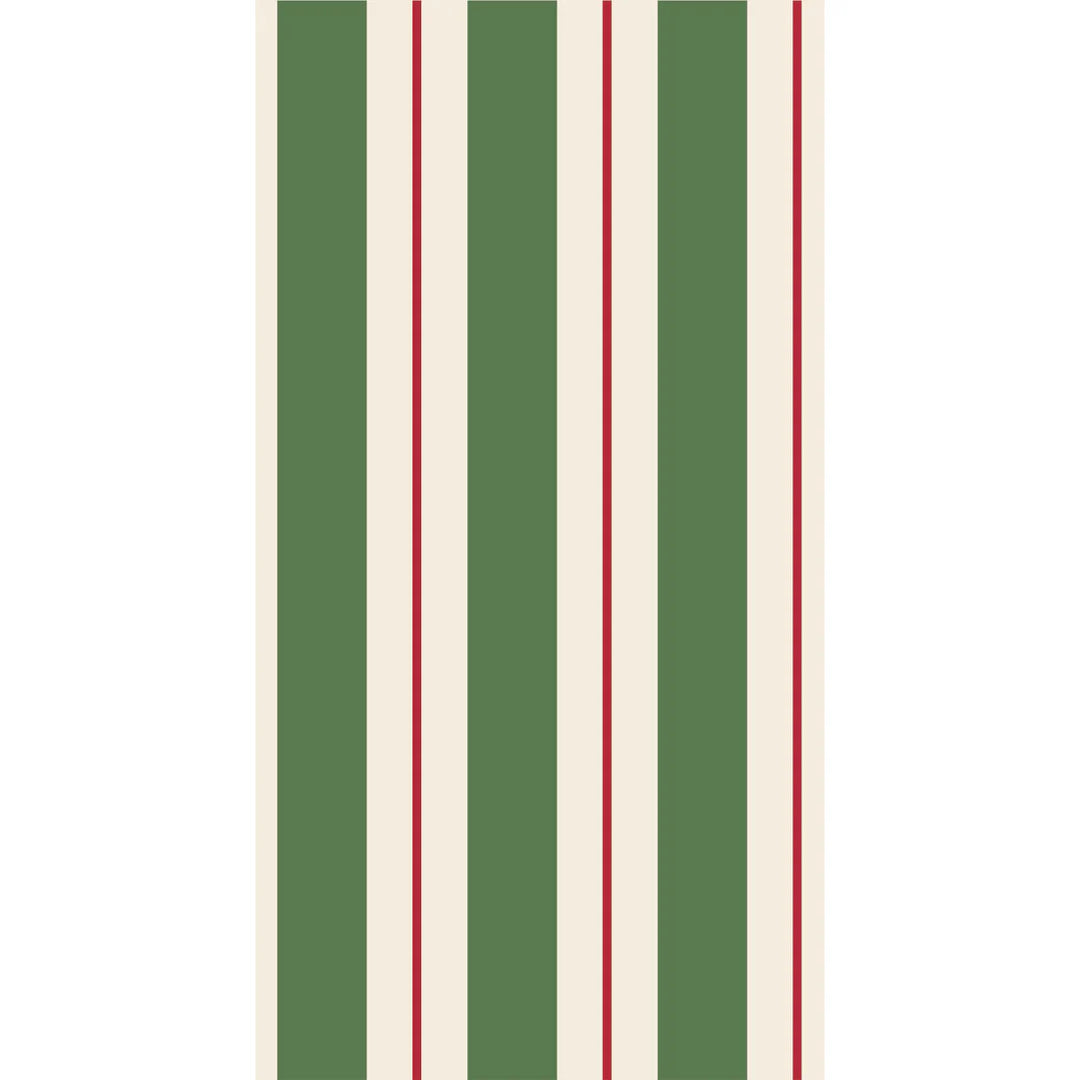 Green & Red Awning Stripe Napkins