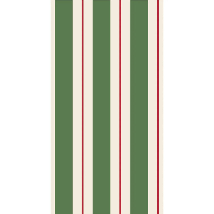 Green & Red Awning Stripe Napkins