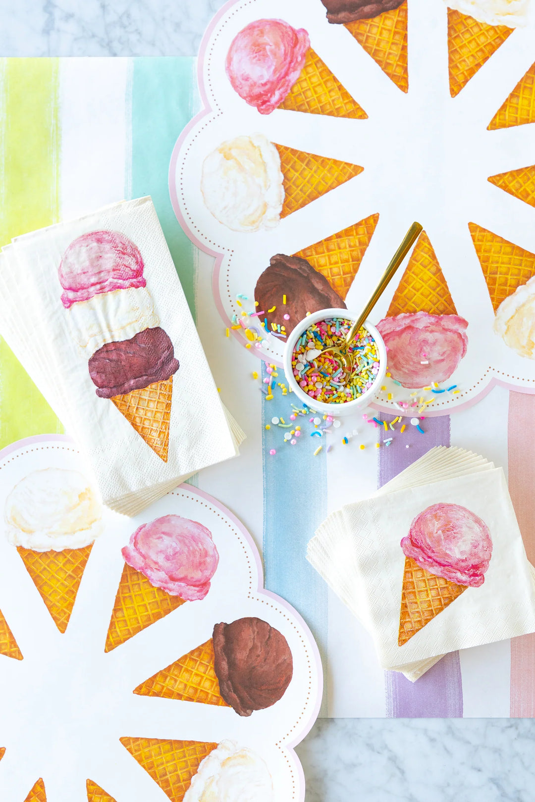 Ice Cream Napkins - Pickering Boxwood