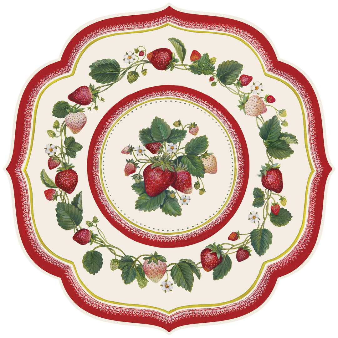 Strawberry China Die-Cut Placemat - Pickering Boxwood