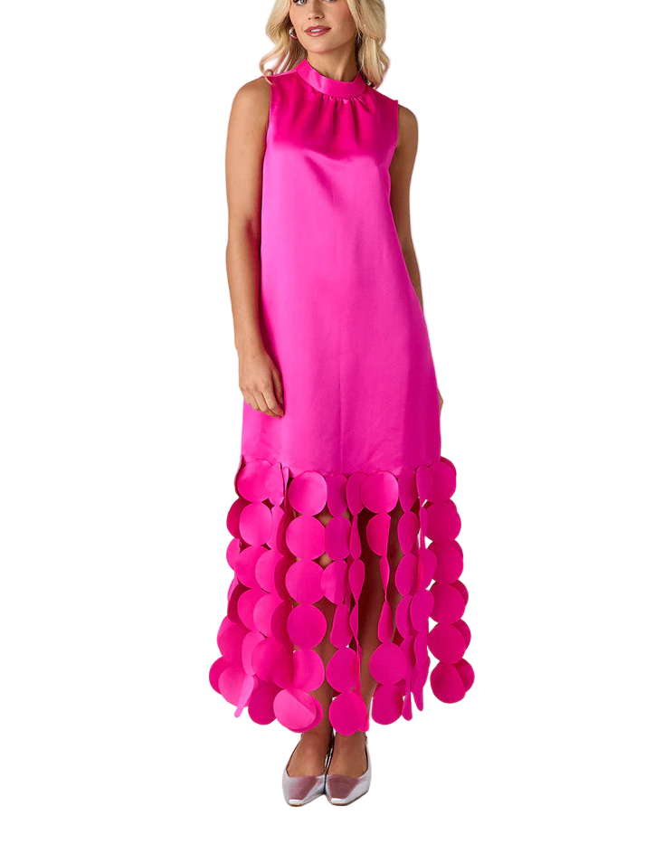 The ultimate party dress has arrived. Named after our Ponce Place office, the Ponce Party Dress is designed to make an entrance. This ankle-length silhouette features a chic mock neckline, a bra-friendly sleeveless design, and a festive, flowy skirt that’s perfect for twirling the night away.