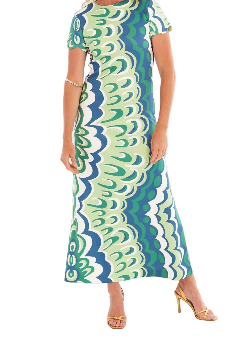 green emerald velvet dress IYA MARBLE DRESS GREEN