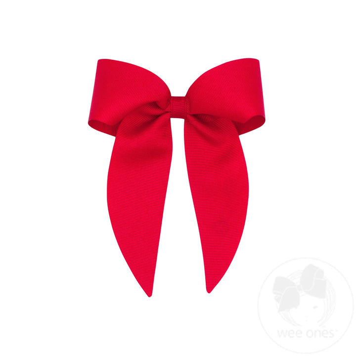 Red bow on a white background