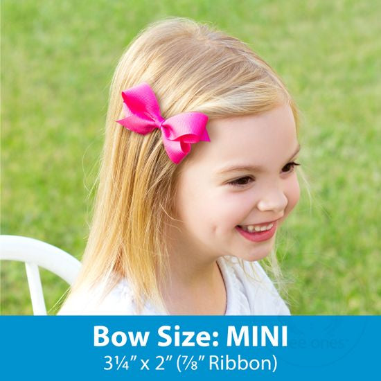 Mini Grosgrain Hair Bow with Scalloped Edge by Wee Ones