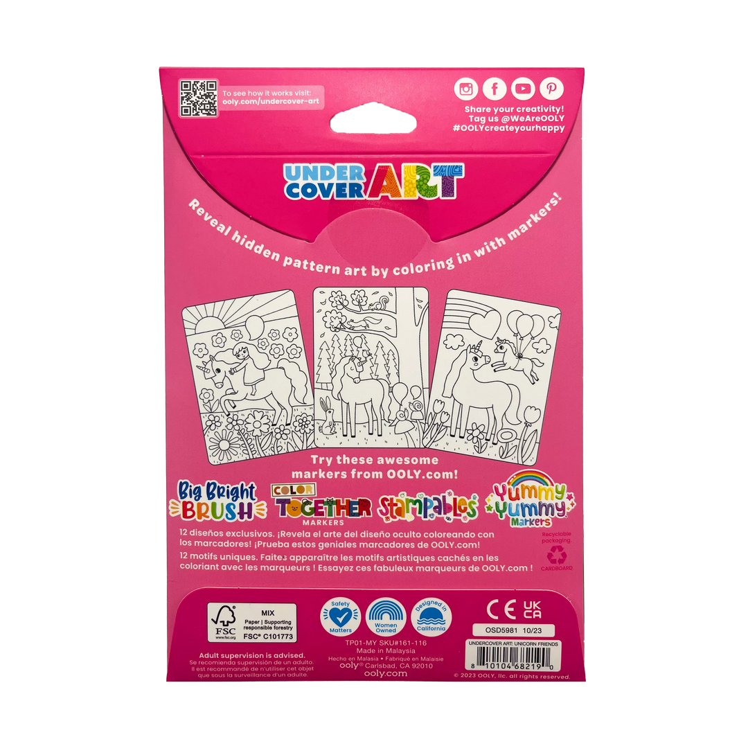 Undercover Art Hidden Pattern Coloring Activity Art Cards