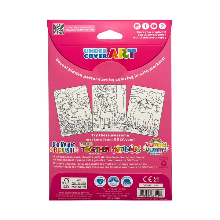Undercover Art Hidden Pattern Coloring Activity Art Cards