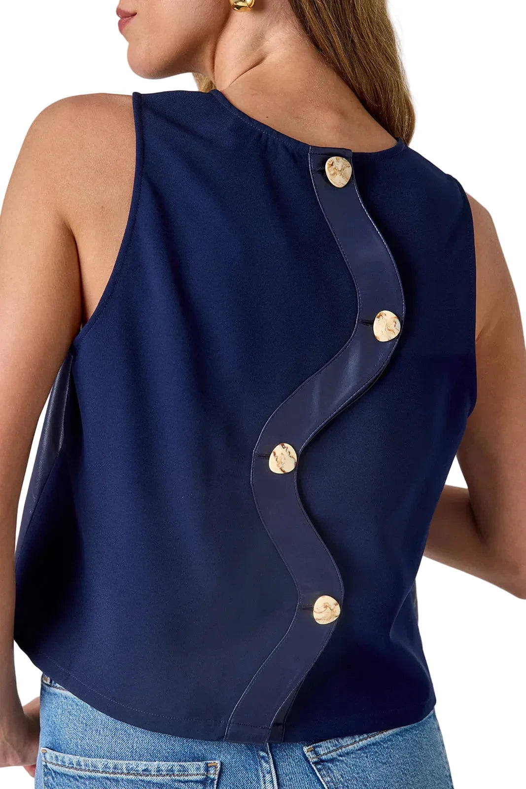 Alma Tank in Oxford Navy by Crosby by Mollie Burch