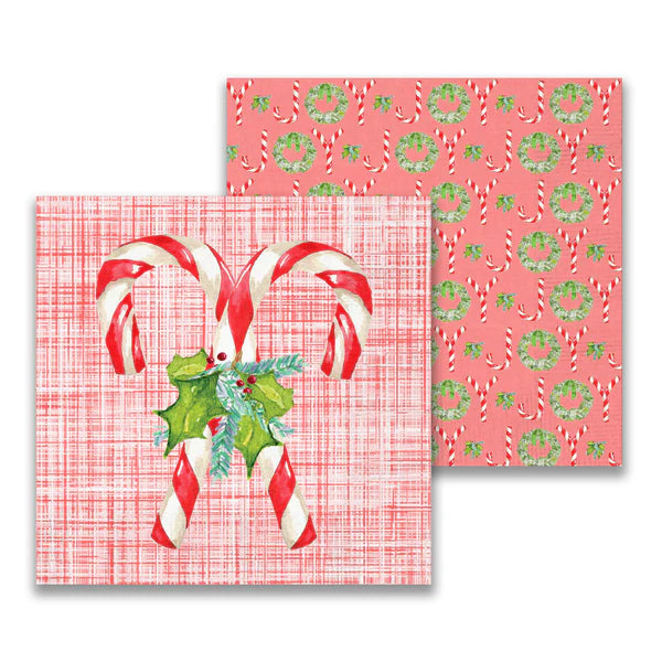Candy Canes with Greens Napkins