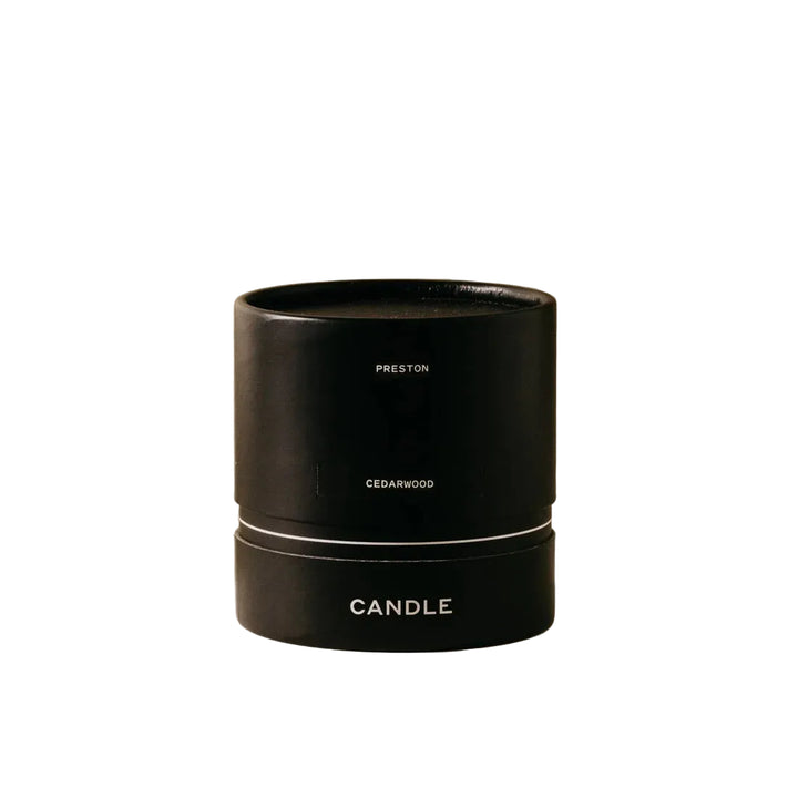 Black candle with &