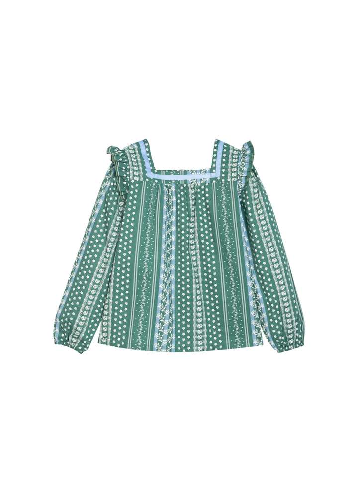 Adams Top in Fairfield Forest Stripe