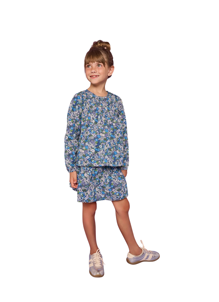 Anita Top in Brookline Blossoms Blue