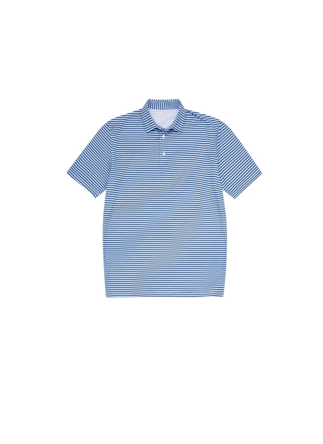 Youth Micro Light Blue &amp; Navy Stripe Polo