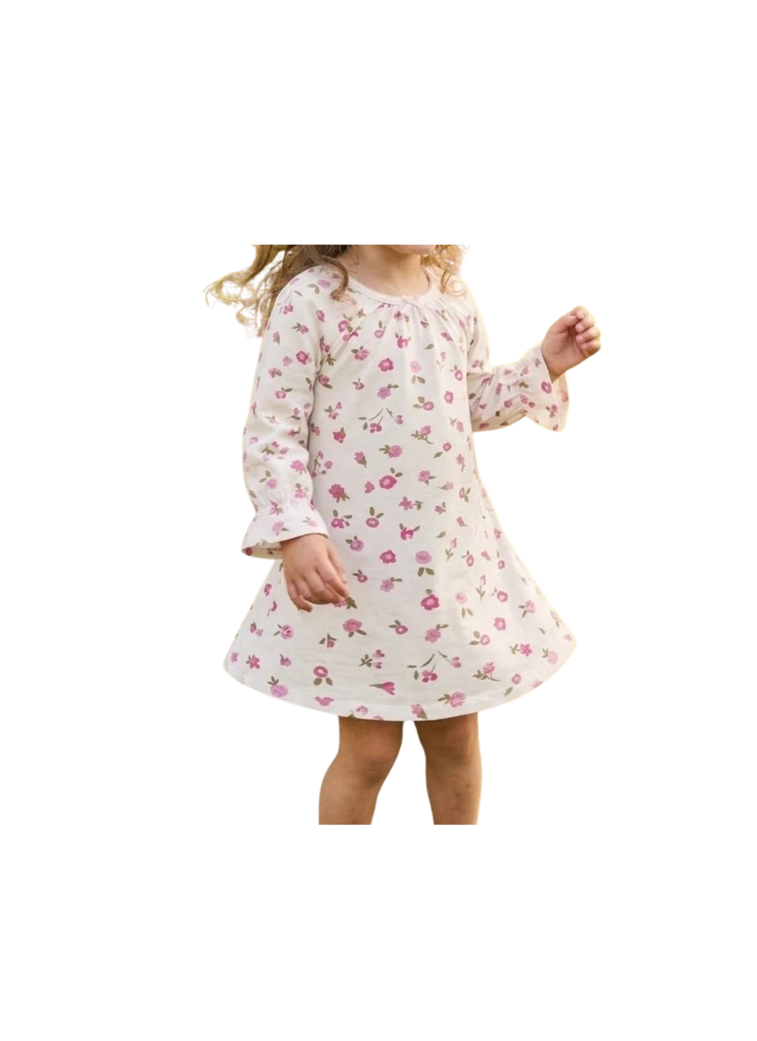 The Grace Girls Night Gown in Rosebud Meadow