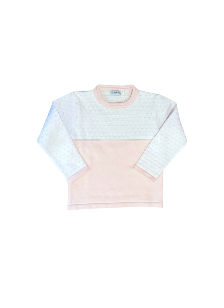 Dot Block Crew Neck Sweater