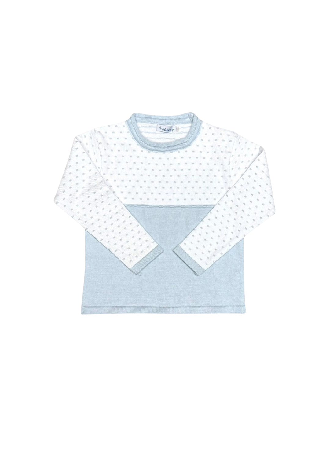 Dot Block Crew Neck Sweater