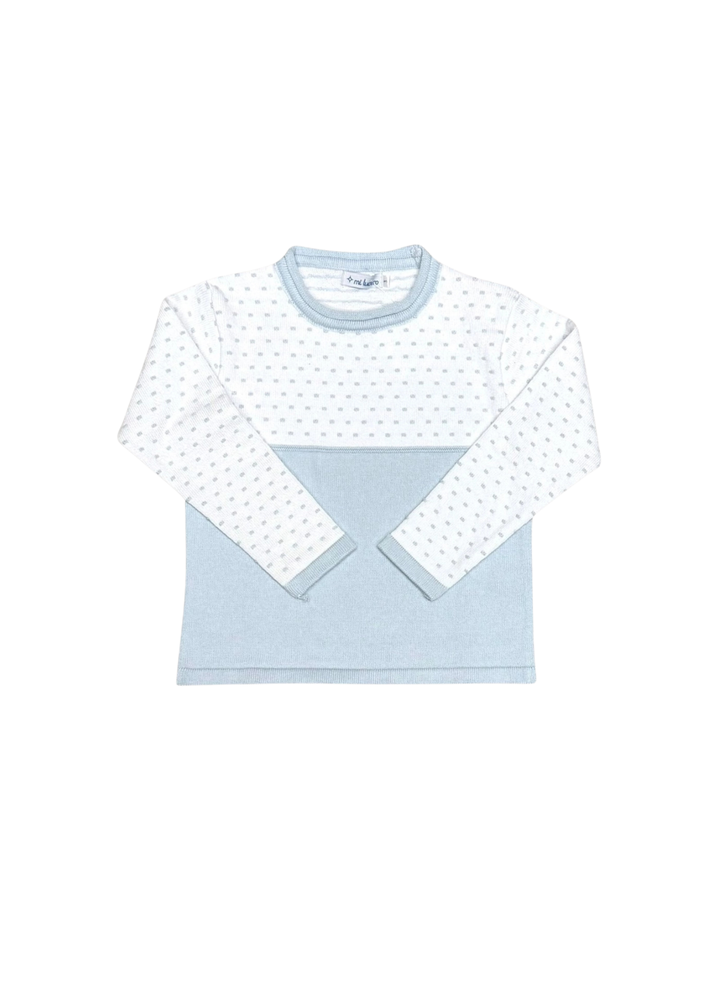 Dot Block Crew Neck Sweater