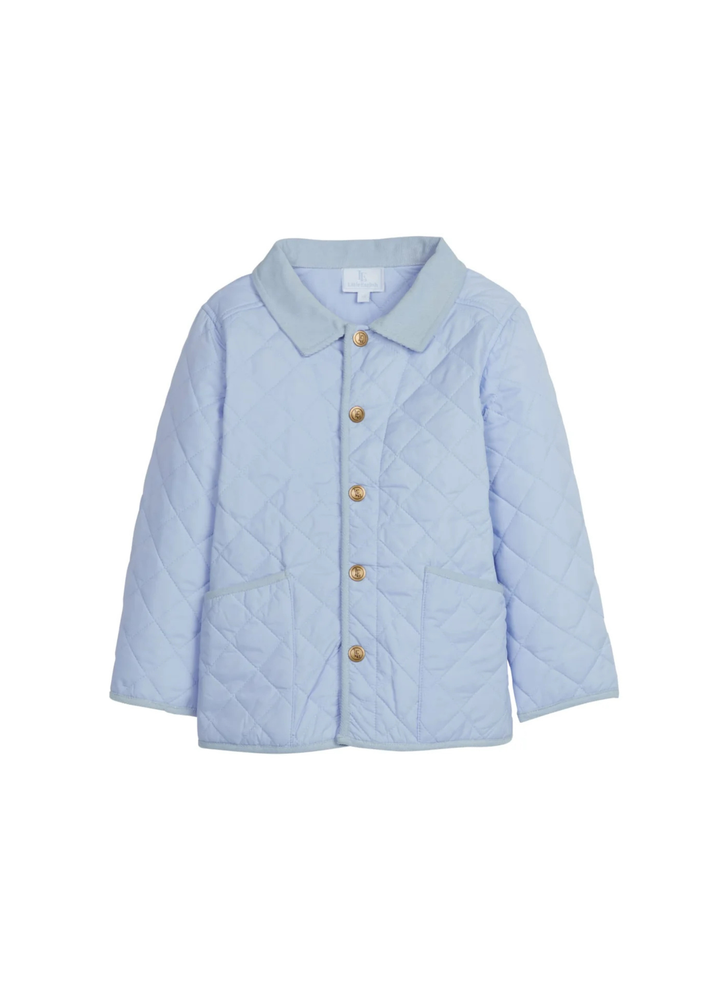 Classic Quilted Jacket in Light Blue
