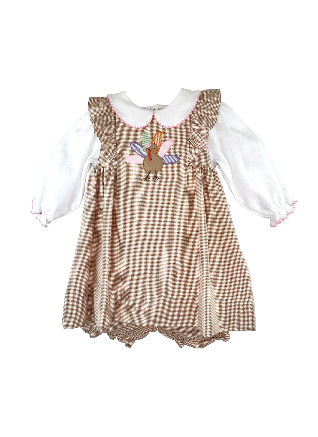 Turkey Applique Jumper Dress