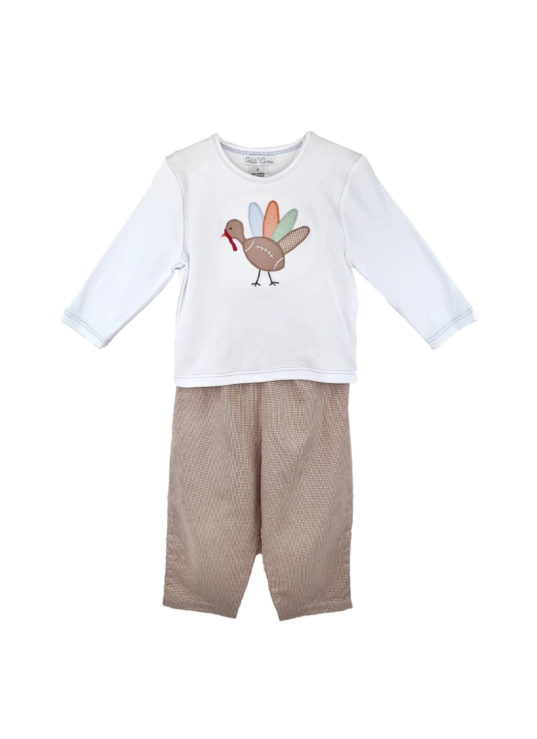 Turkey Football Applique Top &amp; Pant Set