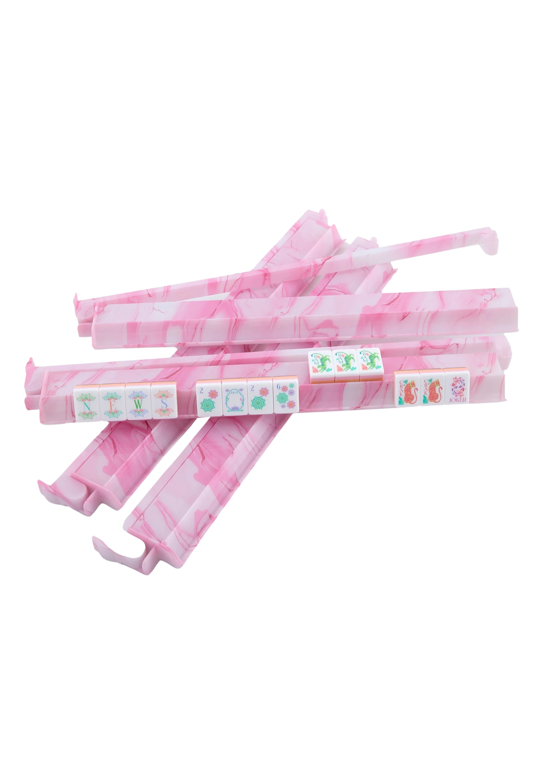 Pink Quartz Agate Rack and Pusher Set
