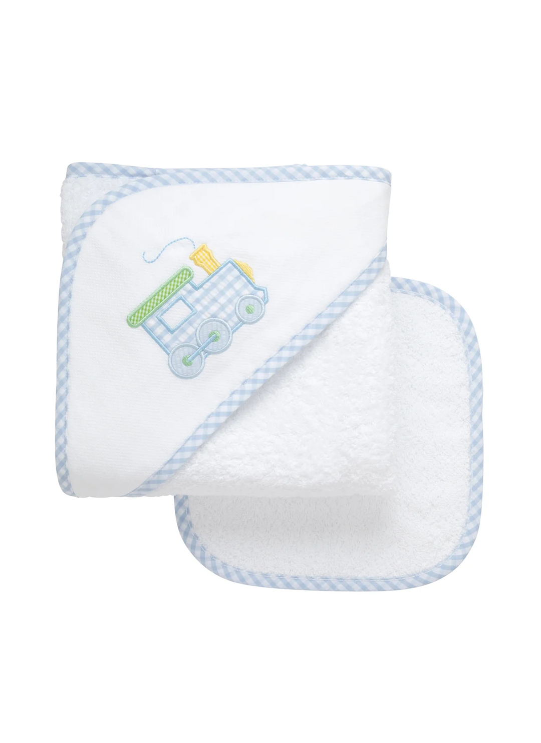 Train Baby Hooded Towel &amp; Washcloth Set