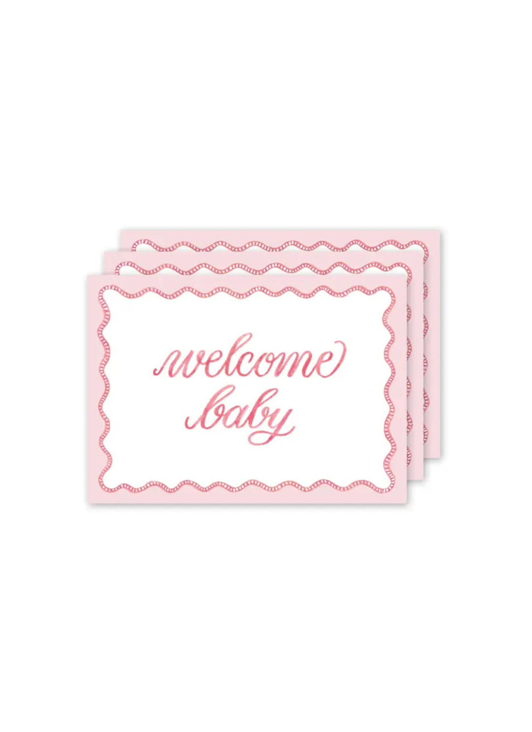 Pink Scallop Milestone Cards