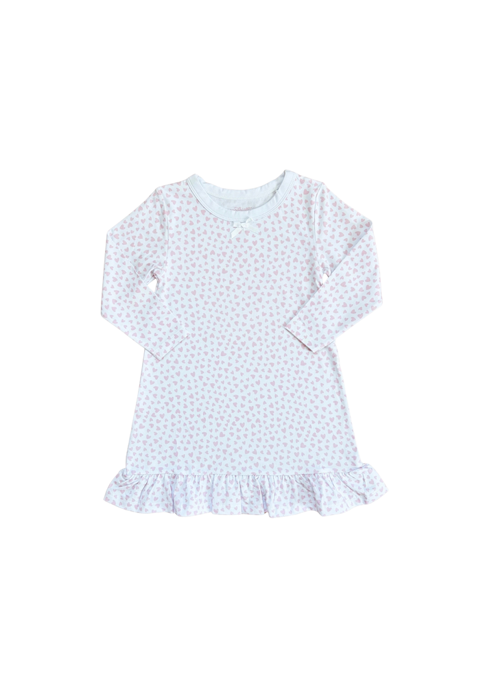 The Caroline Girls Night Gown in Blush Hearts
