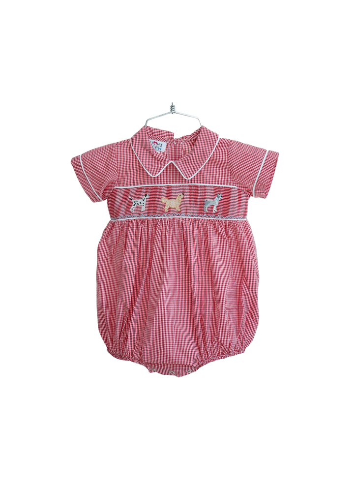 Puppies Smocked Henry Bubble
