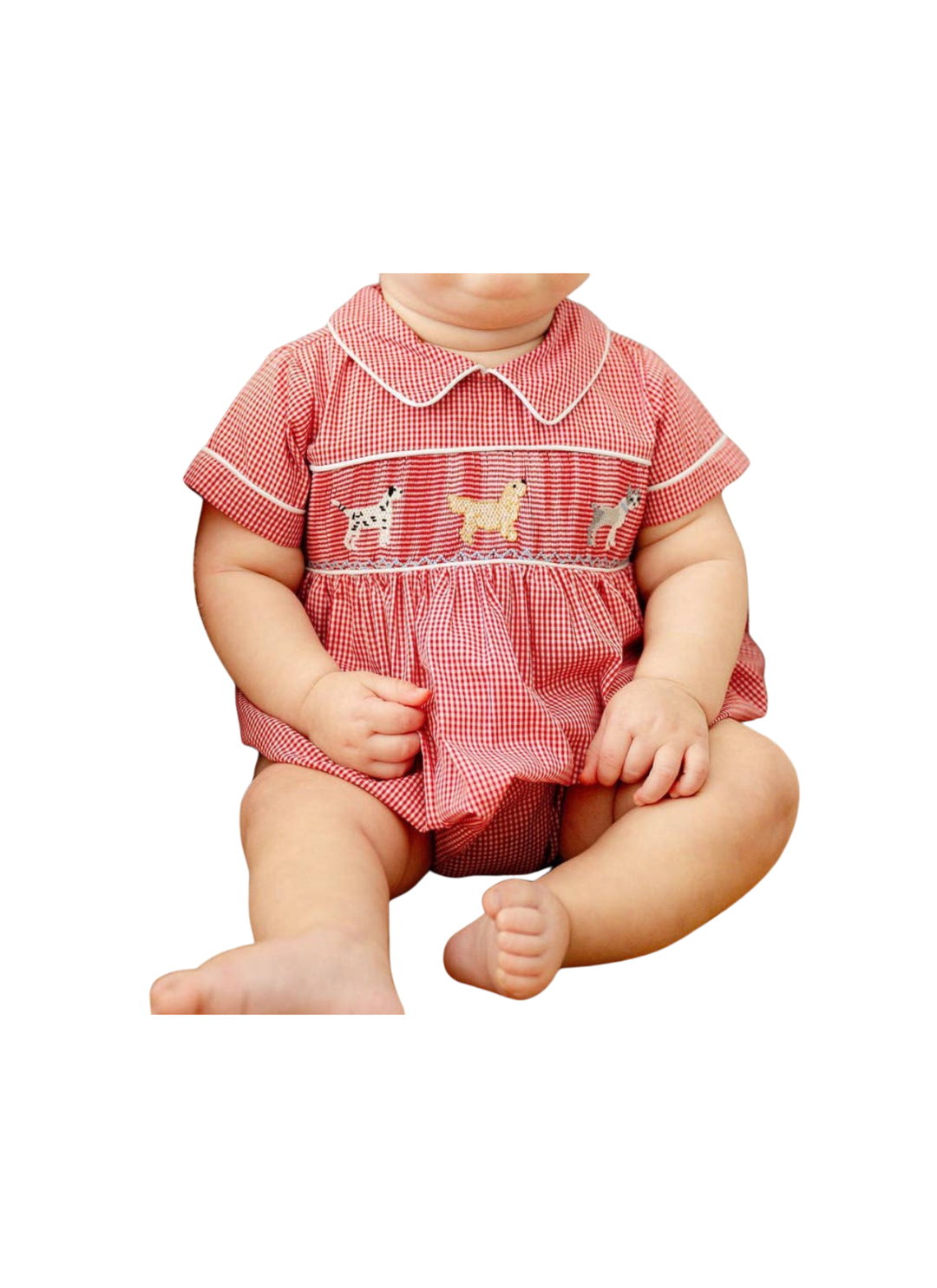 Puppies Smocked Henry Bubble