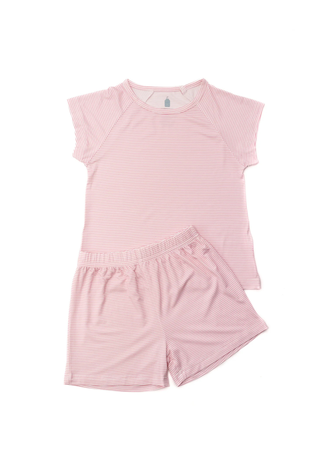Pink Mini Stripe Shorts &amp; T-Shirt Set