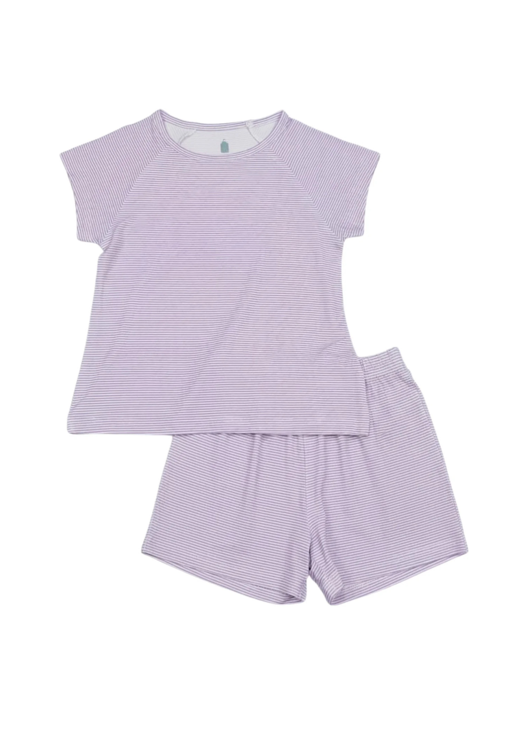 Purple Mini Stripe Shorts &amp; T-Shirt Set