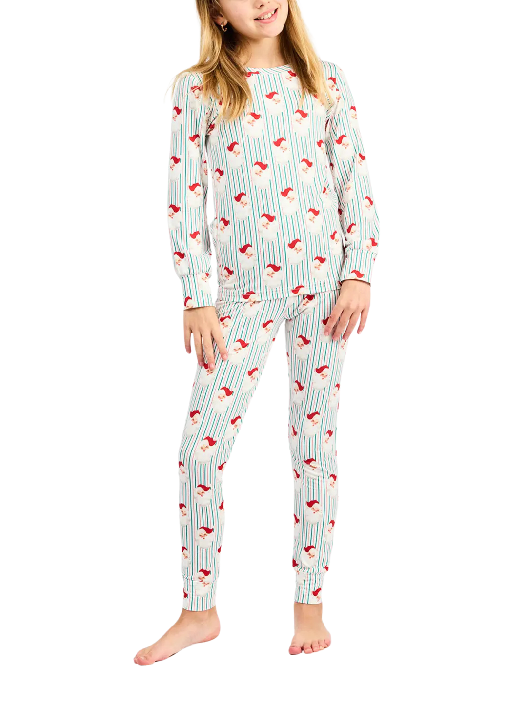Kids Striped Santa Baby Pajamas