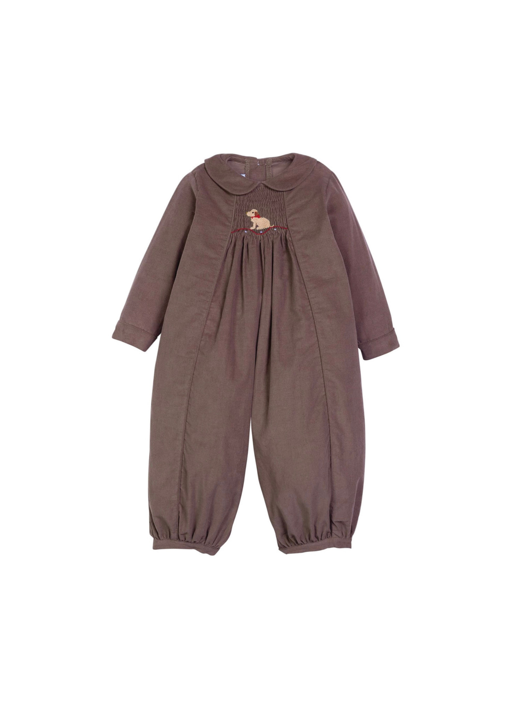 Seated Lab Chest Smocked Romper