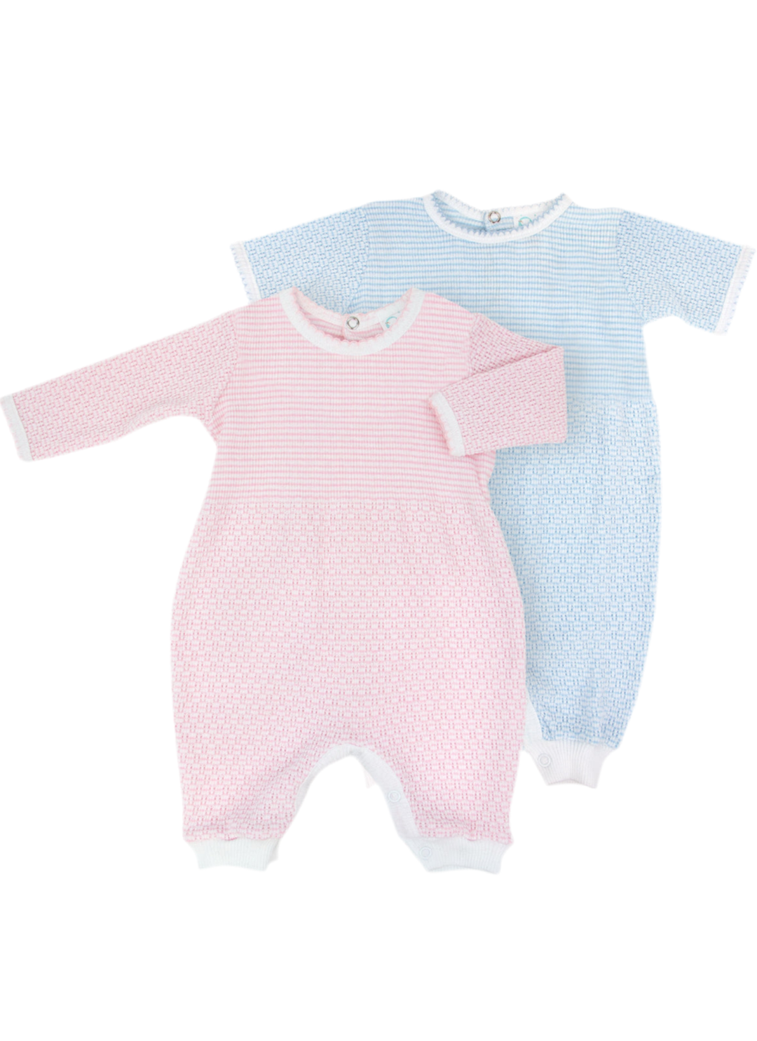 long sleeved romper solid stripe
